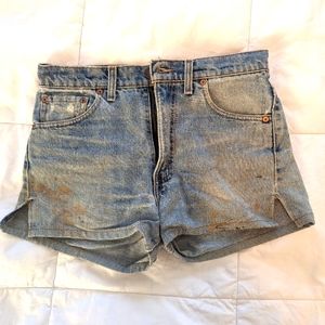 High waisted Levi 505 Jean Shorts